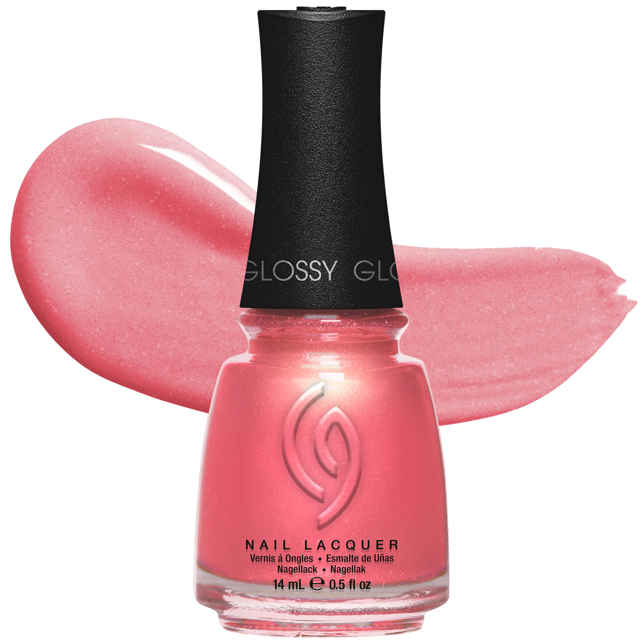 CG Nail Polish Moment In the Sunset – Shimmer Coral Pink, Nail Lacquer for Salon-Quality DIY Manicure, Chip-Resistant, Glossy Finish, 0.5 fl oz