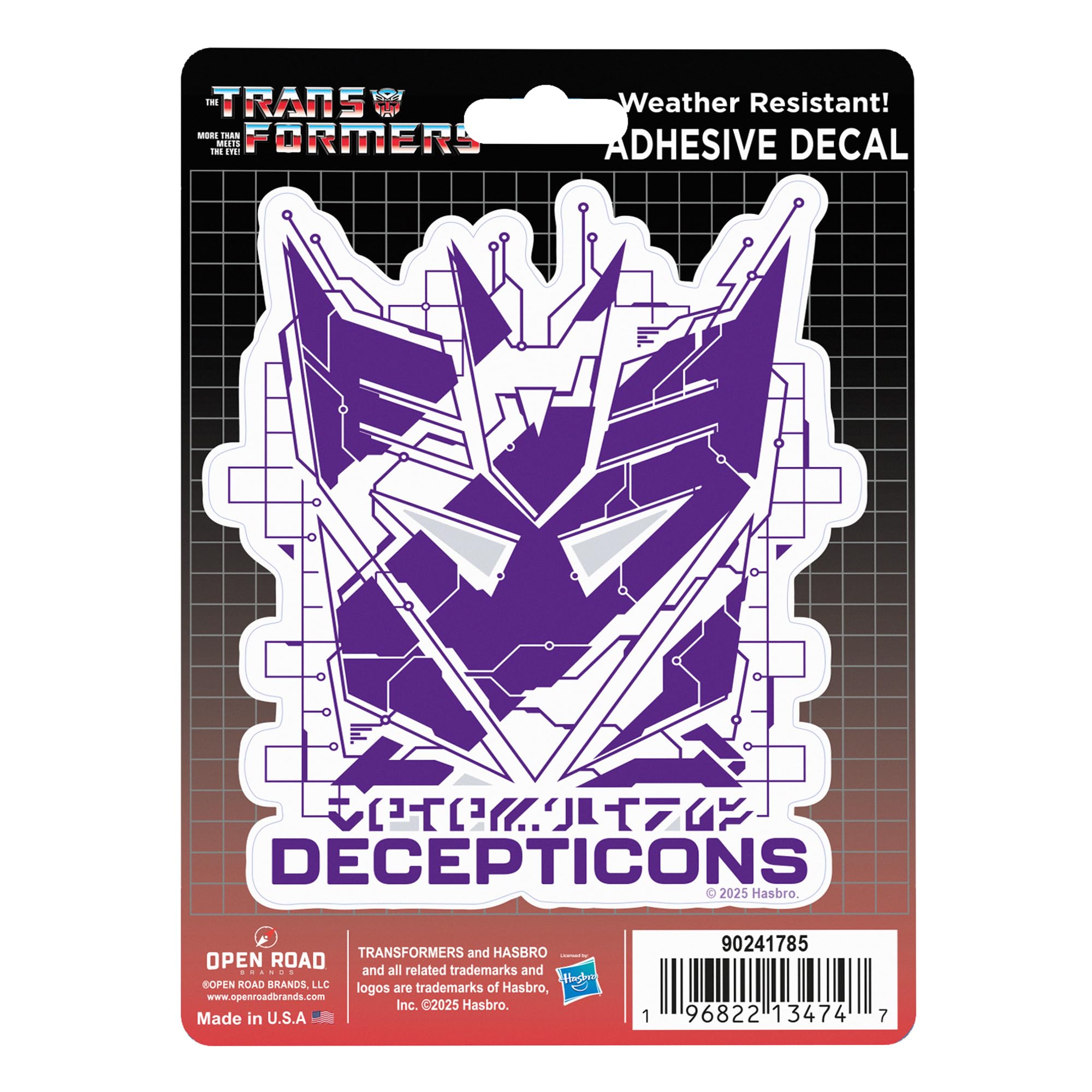 Hasbro Transformers Decepticons Shield Adhesive Vinyl Decal