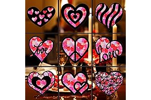 Valentine Arts and Crafts for Kids: Heart Paper Suncatcher Kits
