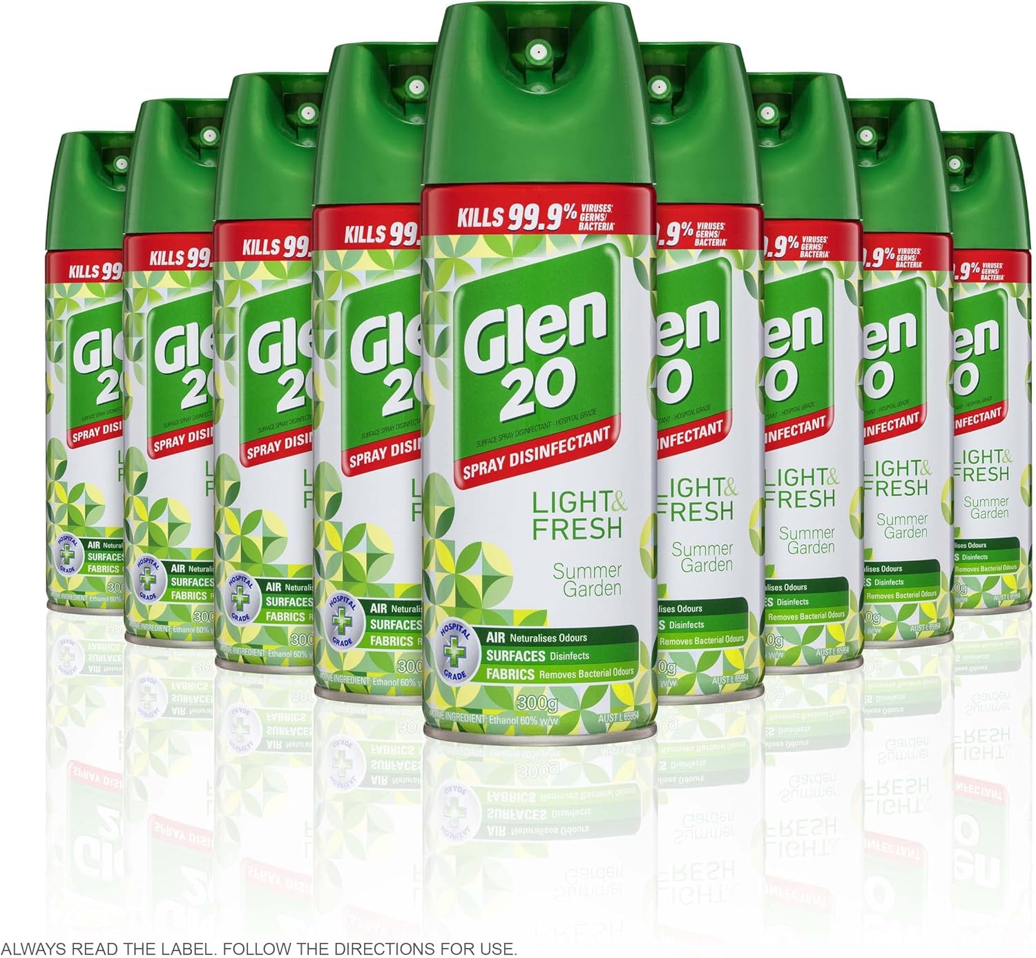 Glen 20 Disinfectant Spray, Summer Garden, 300g (Pack of 9) Amazon
