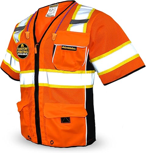 KwikSafety - Charlotte, NC - Chaleco de seguridad Clase 3 para hombres y mujeres PPE Hi Vis, reflectante ANSI OSHA