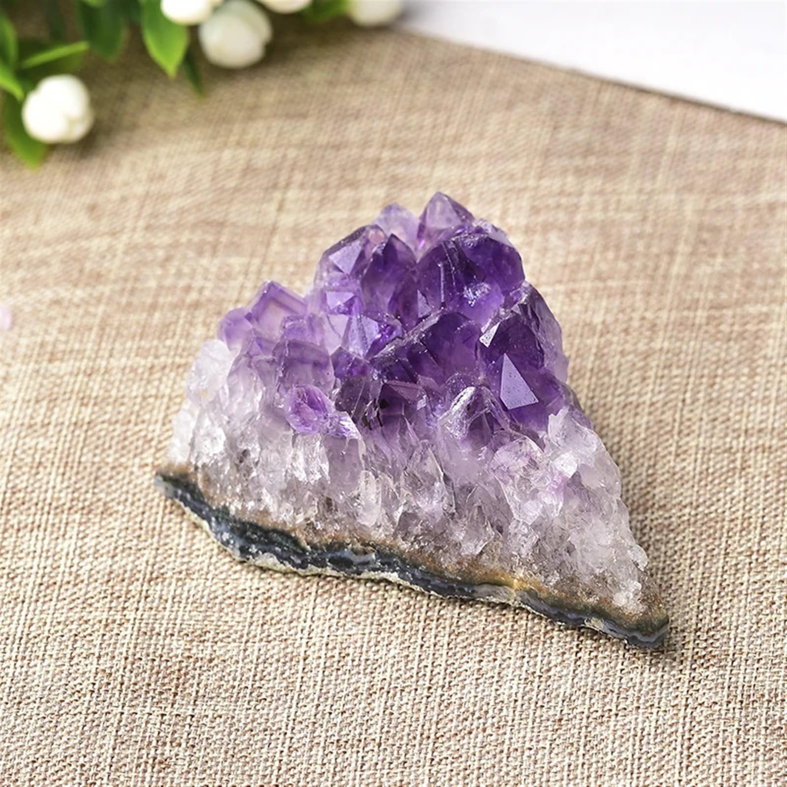 YLQUXEUV Amethyst Cluster Quartz Stone Crystal Point Home Decor Purple Ore Gift Ornaments (Size : 2pc)