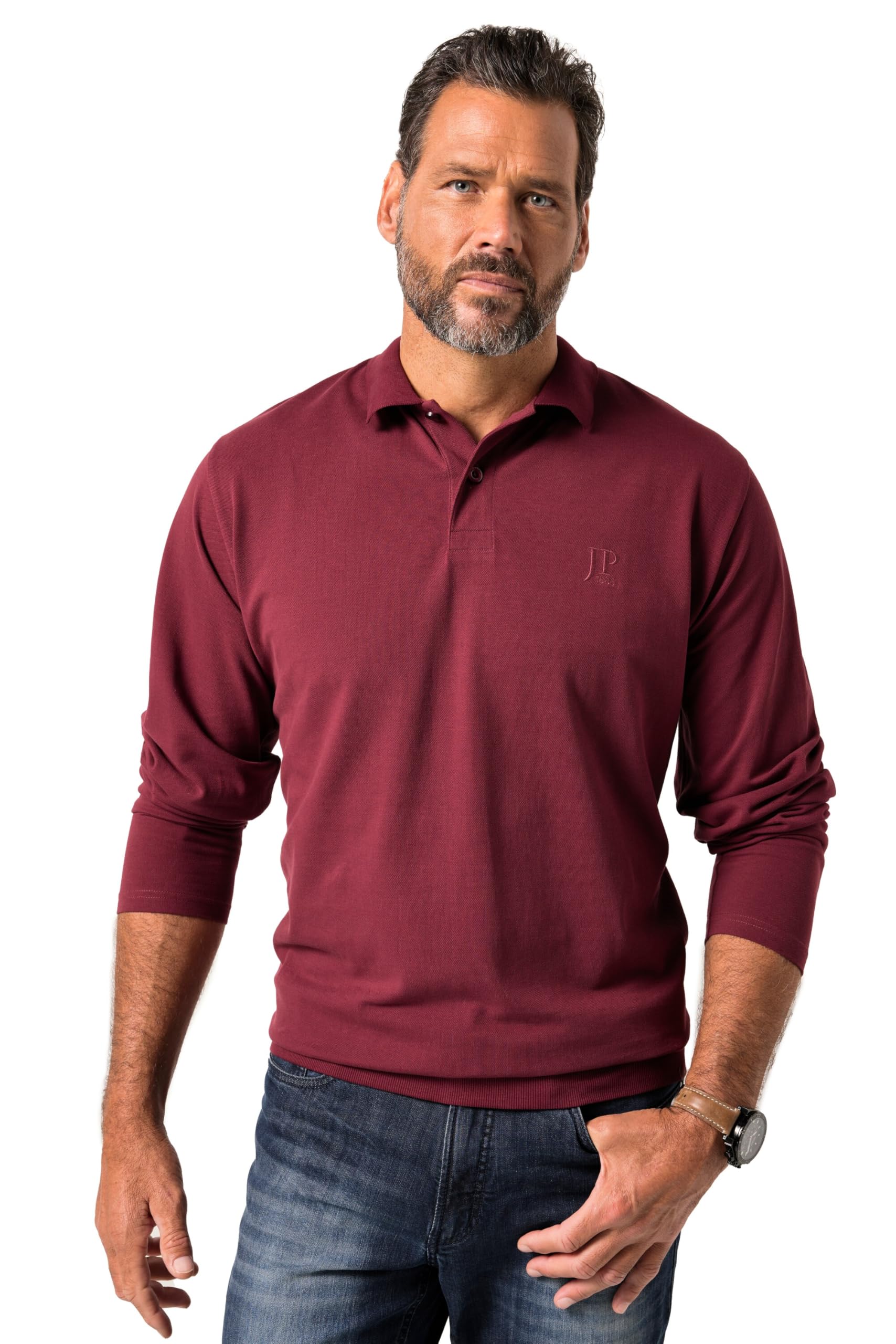 JP 1880 Polo JP 1880, Basic, Talle Bajo, Manga Larga, Piqué, hasta La Talla 8 XL Camisa Hombre
