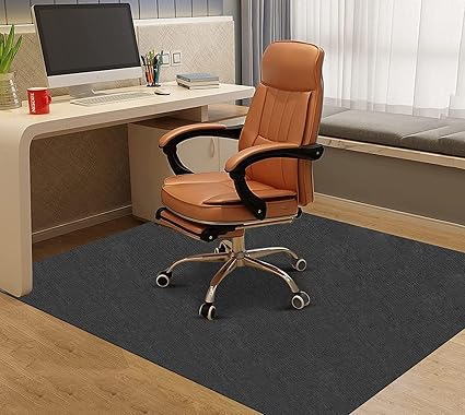 Amazon Sawfurntチェアマットゲーミングチェアマット 床保護マット160 140cm デスクマット カーペット 椅子マット フロアマット 傷防止 フローリングマット 滑り止め 吸音 足元マット カット可能 Dark Gray Corvino 床保護マット チェア マット