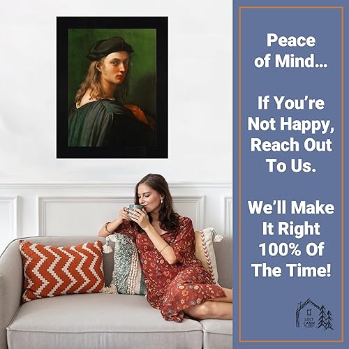 Vista 168 de Cabaña perdida de San Jorge y el dragón de Raphael Impresión en marco plano negro Reproducción de pintura de obras de arte fino Póster 2-San