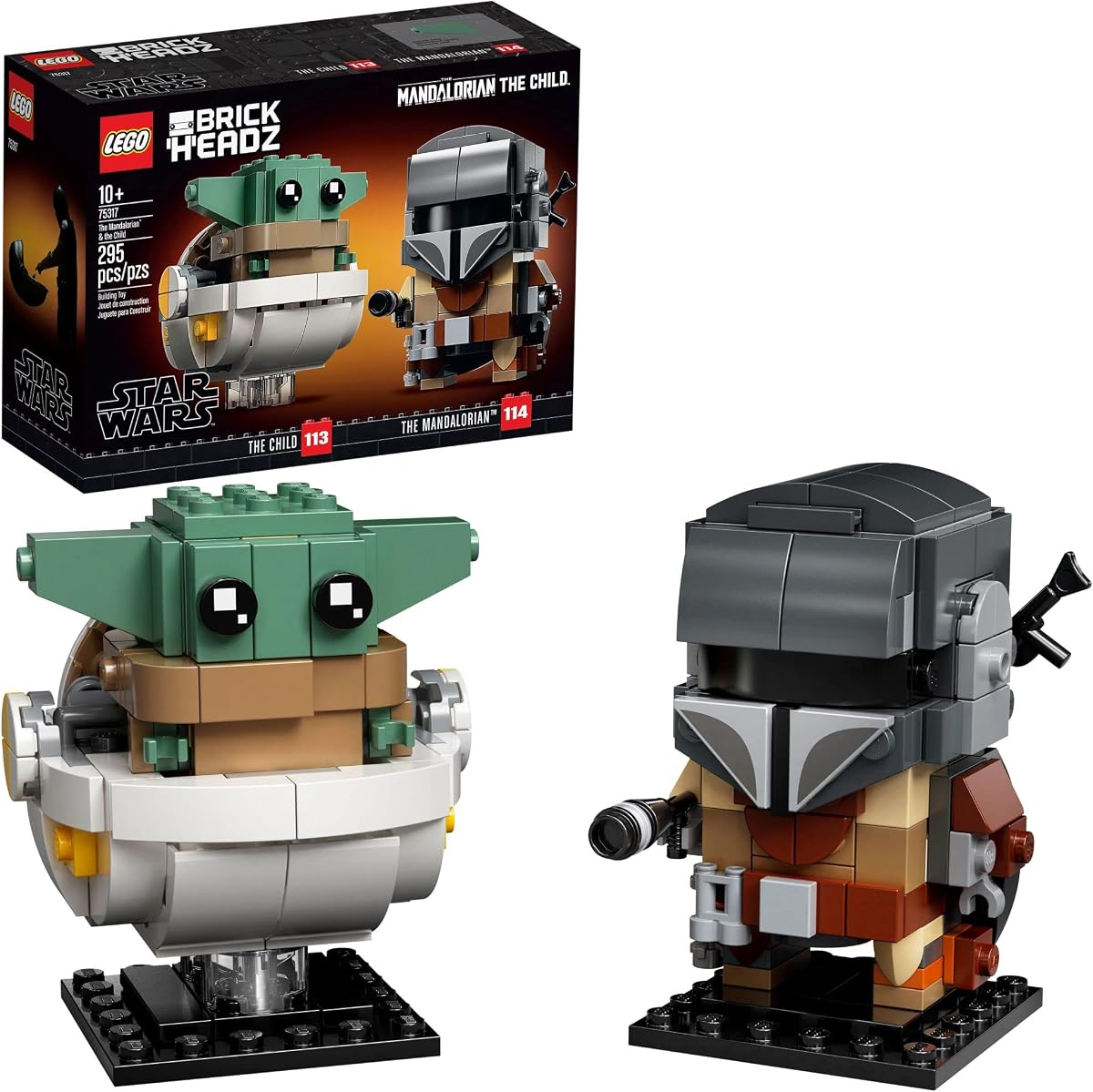 BrickHeadz Star Wars The Mandalorian & The Child 75317 'Baby Yoda' Juguete de Construcción, Juego de Figuras Coleccionables, Idea de Regalo para Adolescentes