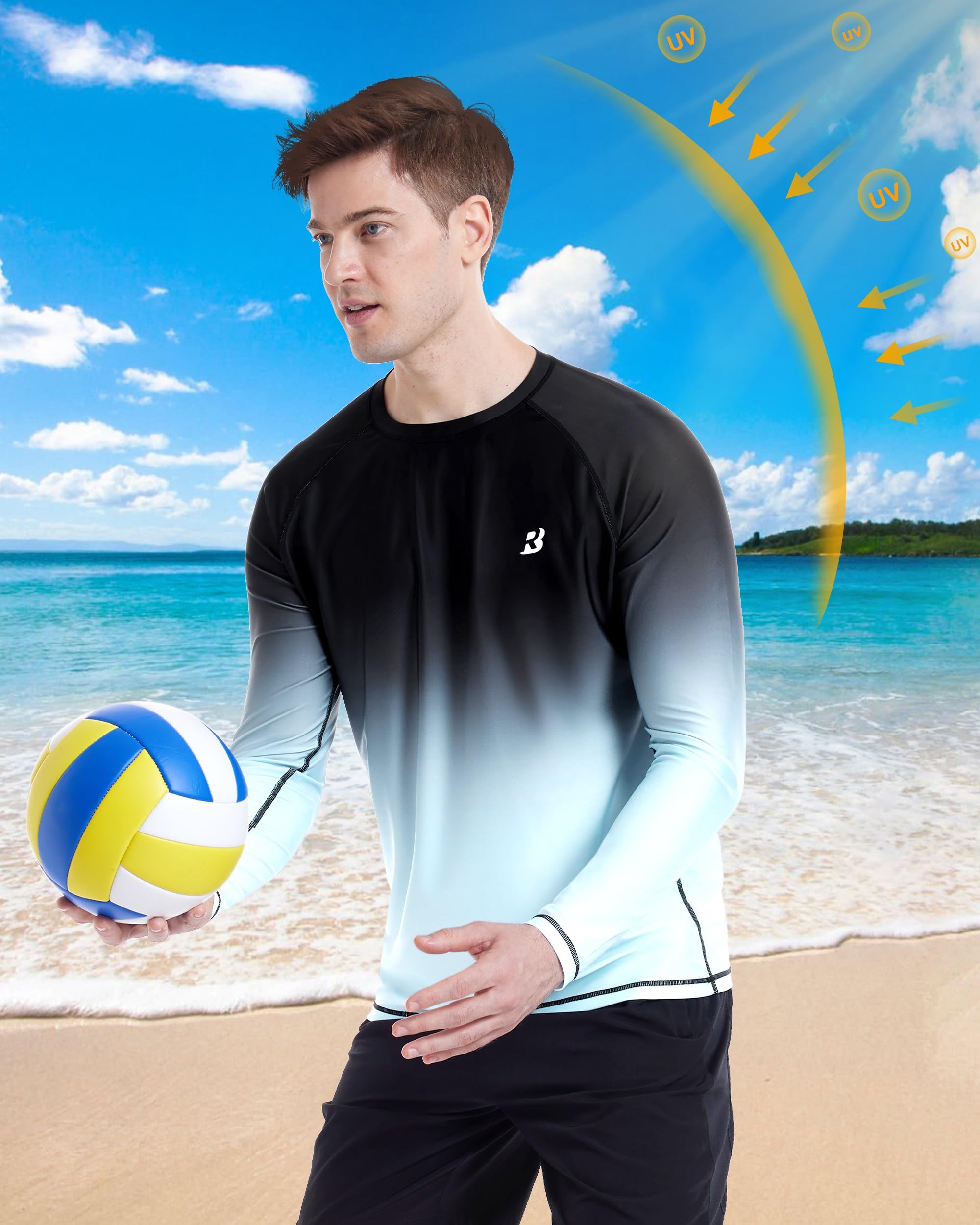 Roadbox Men's UPF 50+ Sun Protection Shirt Long Sleeve, Quick Dry Breathable Rash Guard for Swimming Fishing, Hiking & Running - Image 3