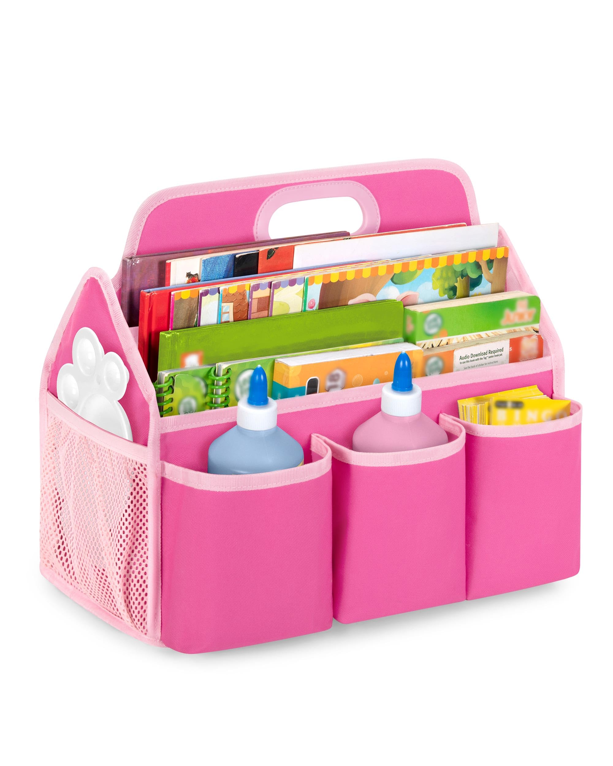 Bibliothèque portable rose LoDrid étui de rangement chambre enfant