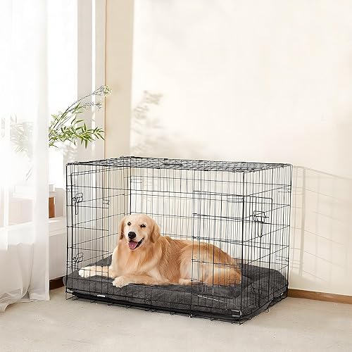 Miniatura 4 de YUUHNEG - Tapete para cama para perros de tamaño XL, lavable, suave y cálido para mascotas, cómoda y esponjosa, antideslizante, para colchón de