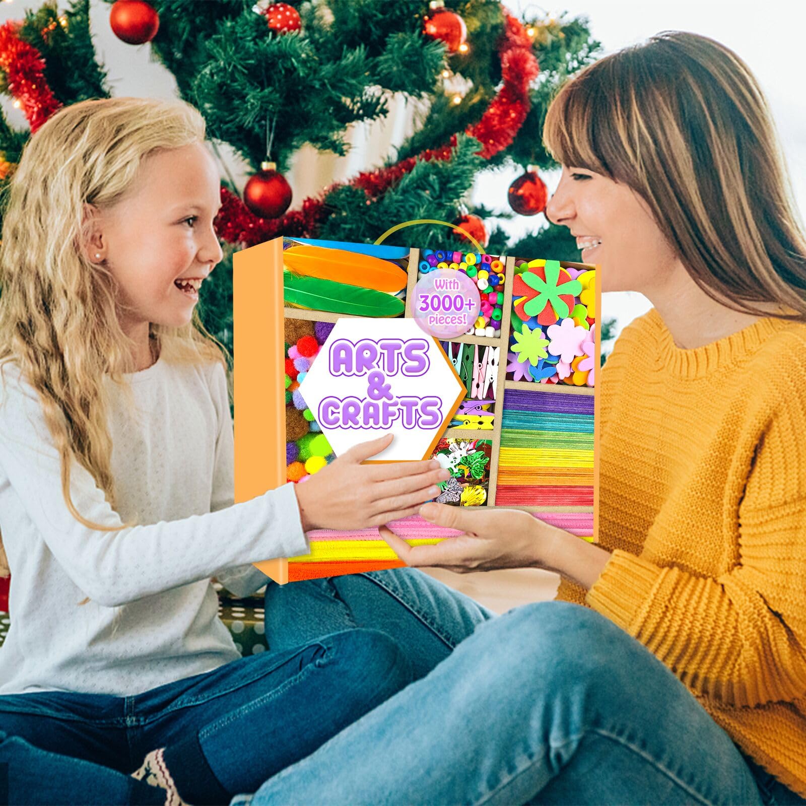 ZEIZHUBN 3000Pc Manualidades Niños, Kit Manualidades Material para Niñas, DIY Creativo Set con Caja Limpiapipas, Juguetes Educativos Regalo para Niño Niña 4 5 6 7 8 9 10 11 12 Años