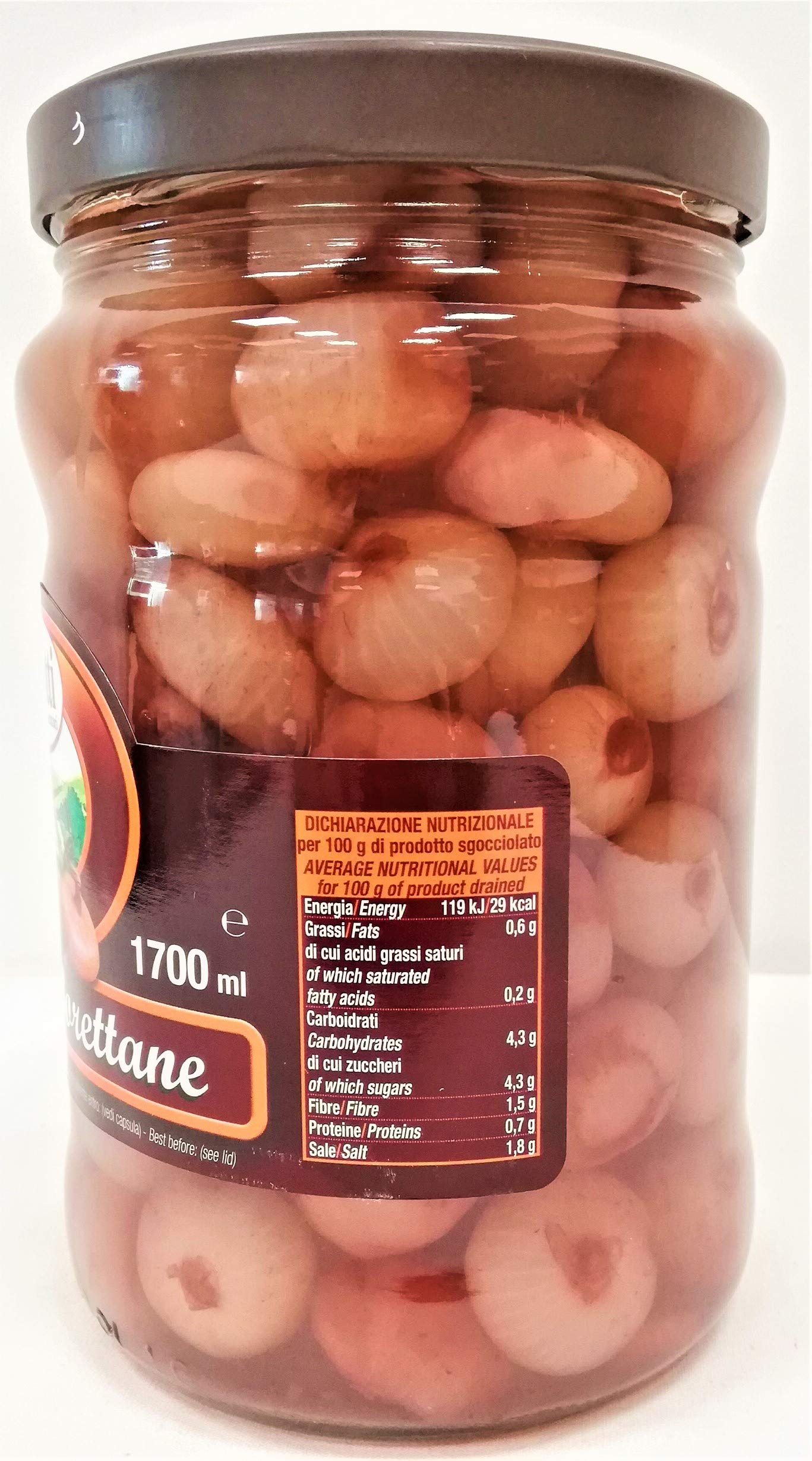 Belotti Conserve Alimentari - Barattolo di Cipolle Borretane sott'aceto 1700 ml (1kg sgocciolato)