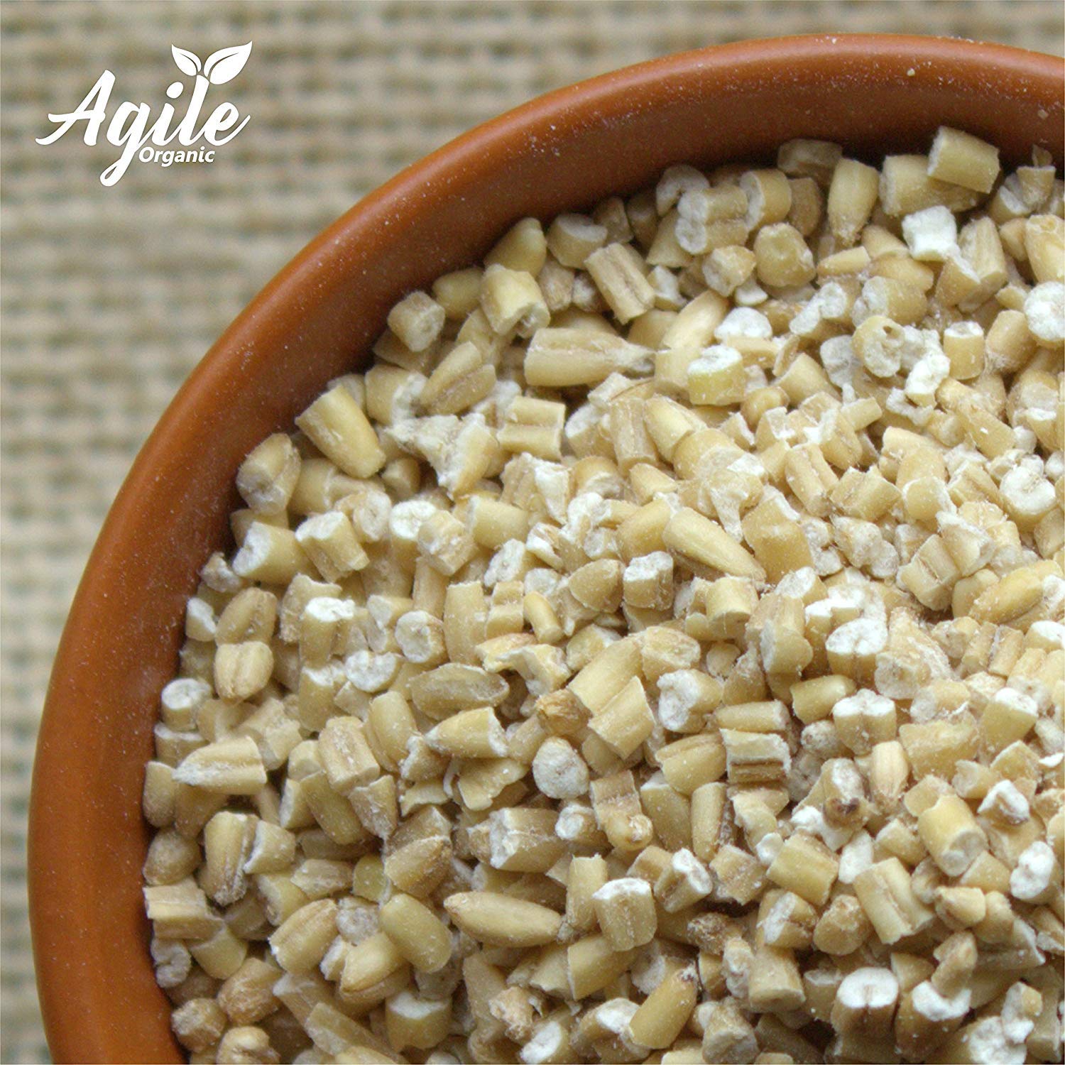 Agile Organic Authentic Rolled Oats & Steel Cutt Oats (Breakfast Oats Combo) 500g Each