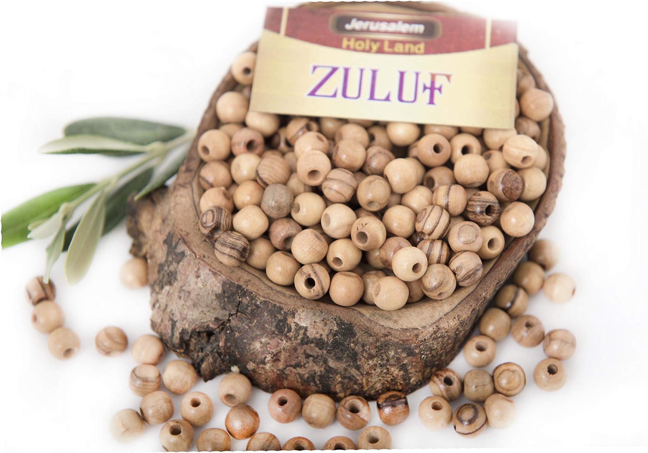 Zuluf Jerusalem Olive Wood round beads Jewelry 5mm Holyland Figure (60 Beads)