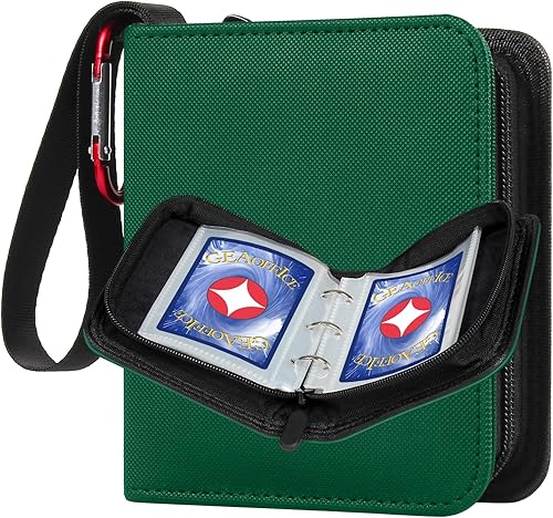 Miniatura 10 de GEAoffice 1 Pocket Card Binder Mini Size, Super Lightweight Small Collectible Trading Card Albums for 80 Cards, 1 Pocket Top Loading Binder for TCG,