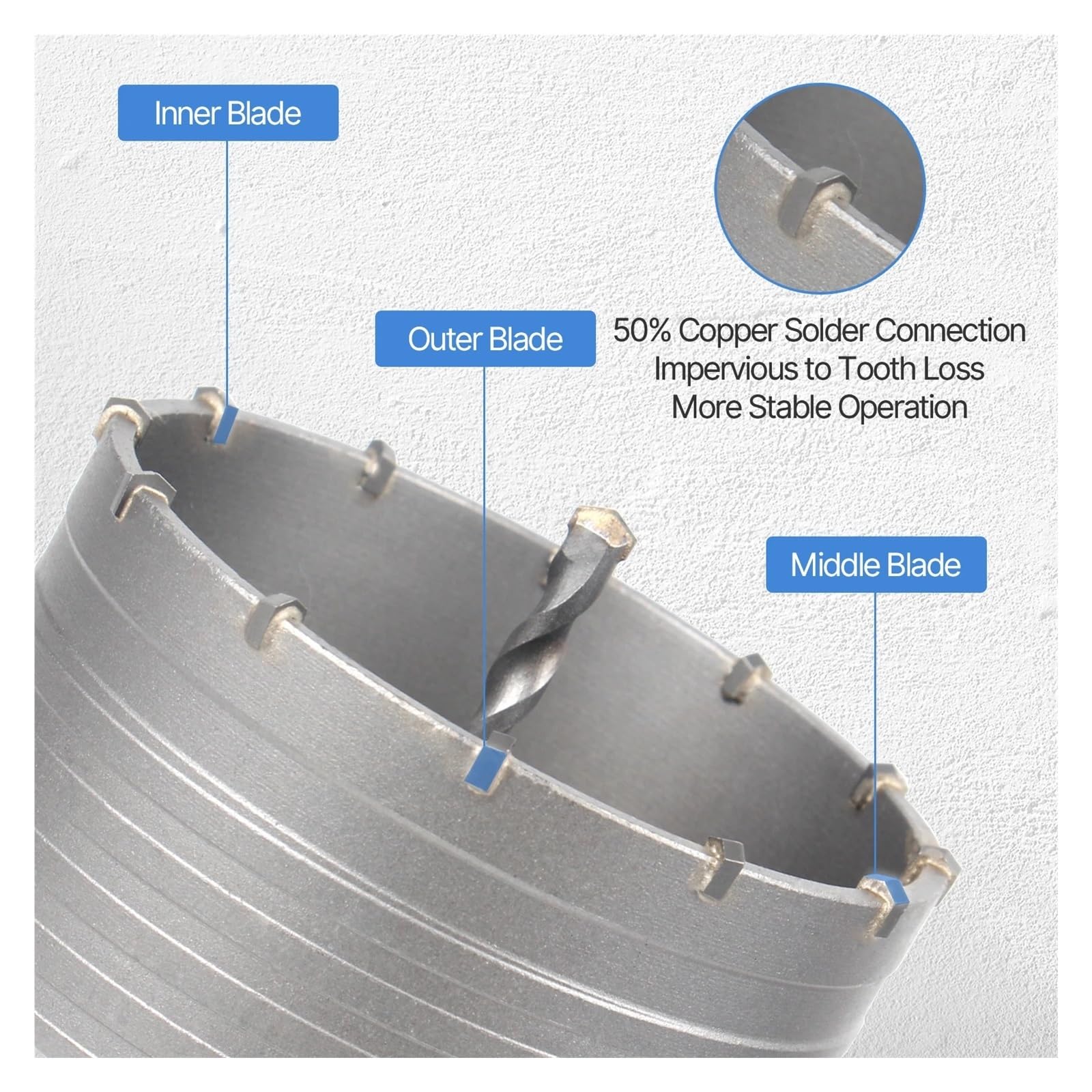 110-500mm uchwyt SDS PLUS 30-160mm otwornica do betonu elektryczne wiertło drążone Bit cementowy kamień rura klimatyzacyjna(125mm)