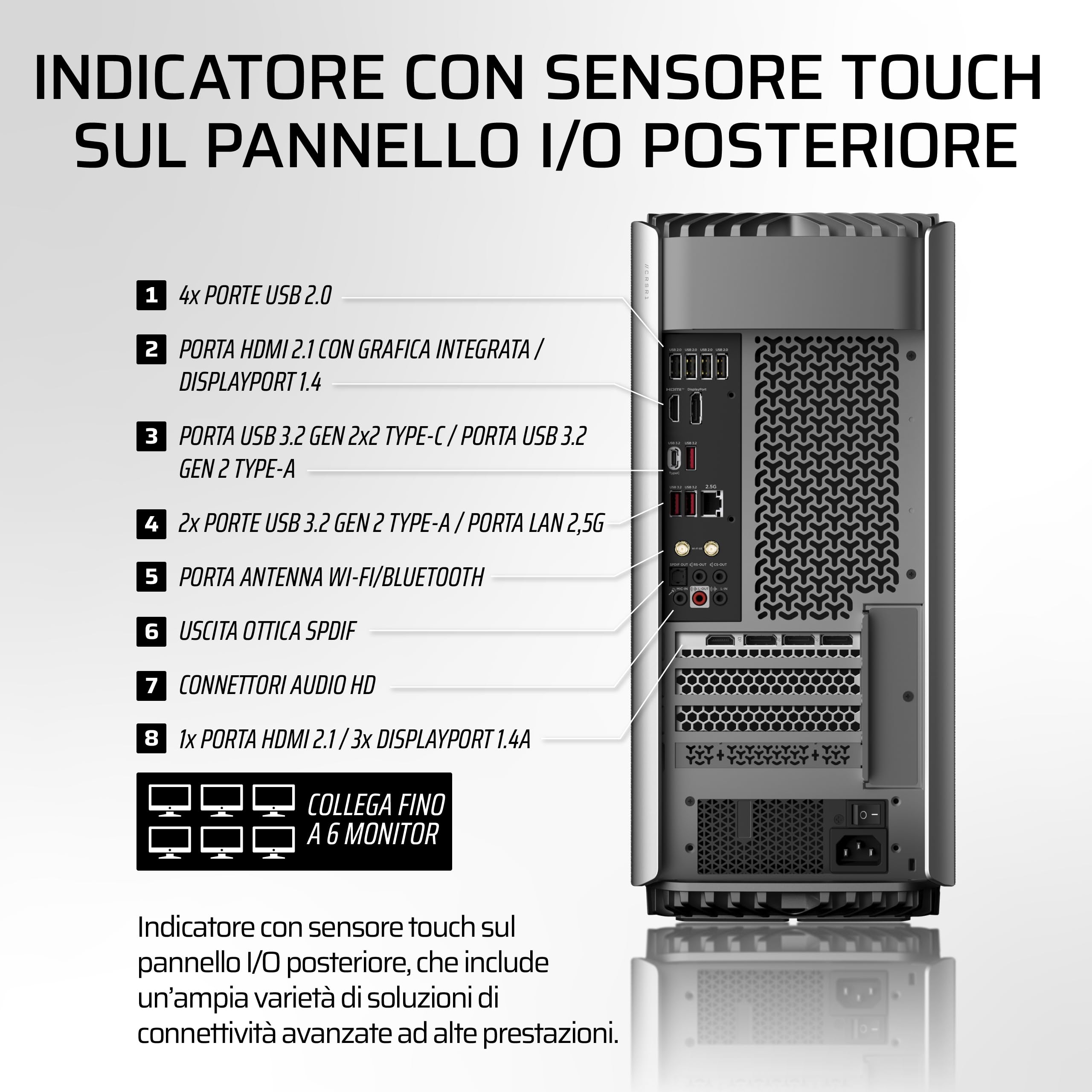 CORSAIR ONE i500 Gaming PC – CPU Intel® Core™ i9 14900K Raffreddata a Liquido – GPU NVIDIA® GeForce RTX™ 4080 SUPER Raffreddata a Liquido – 32 GB Memoria DDR5 VENGEANCE – 2 TB SSD M.2 – Legno Scuro
