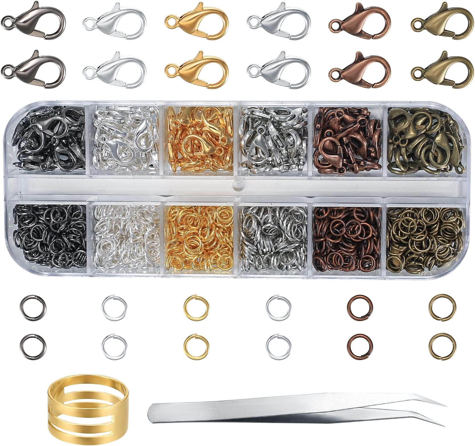 120Pcs 6 Mm Anneaux De Saut En Acier Inoxydable Avec 60Pcs