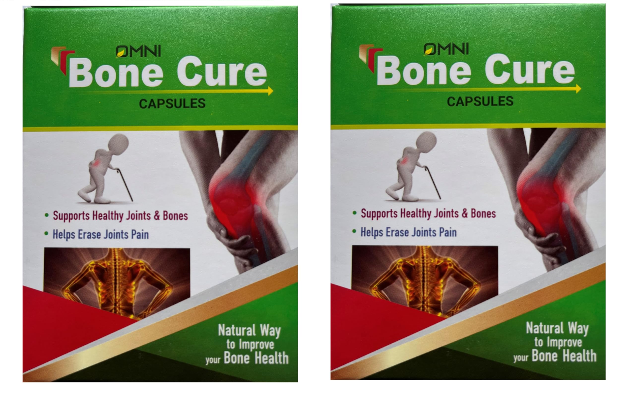 OMNI BONE CURE Capsules 60 Pack of 2 Total 120 Capsules Ayurvedic