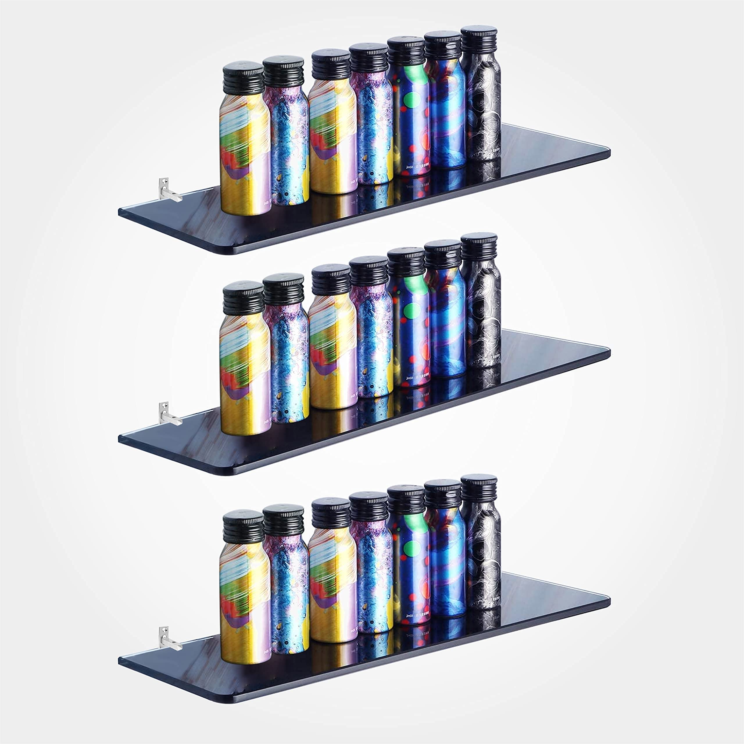 Evolite Tempered Glass Shelf for wal Living Room Corner and Rectangle Stand for Bathroom Racks & Shelves, Storage Shelf Wall Mounted Corner with Fitted Brackets 5 x 15 inch 6MM (Pack of 3) (B08SQC9NSQ) Amazon Price History, Amazon Price Tracker
