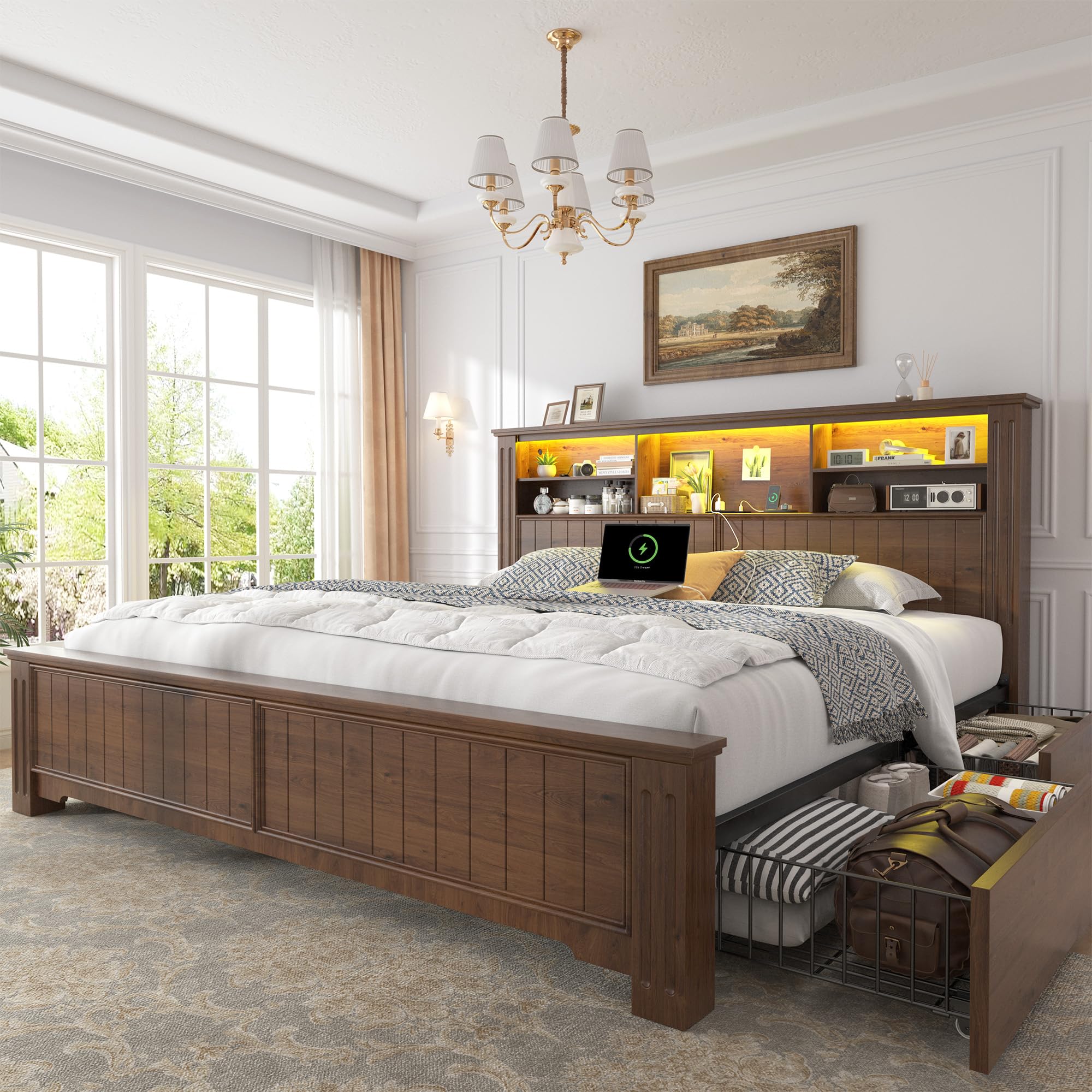EnHomee King Bed Frame