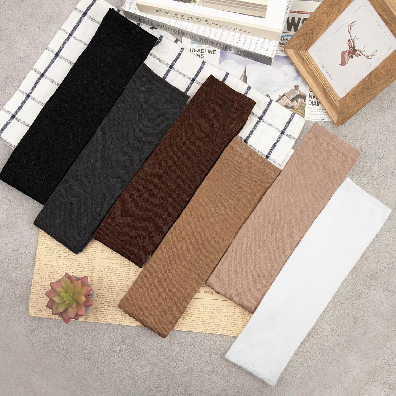 Chalier Thigh High Socks for Women Casual Thigh Socks Soft Comfort Womens Stockings for Holidays - Image 3