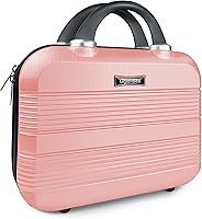 Vista 12 de Estuche de viaje de maquillaje rígido portátil de 14", Verde+blanco