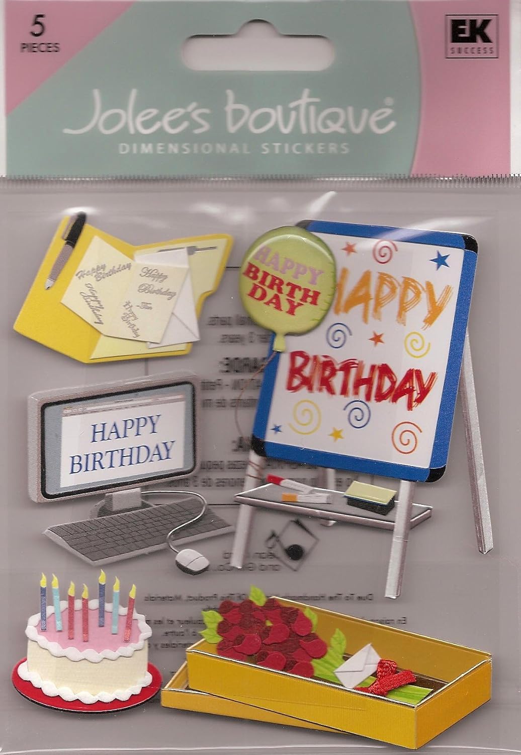 Jolee's Boutique Themed Ornate Stickers-Birthday At The Office