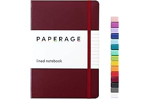 PAPERAGE Burgundy Leather Journal Perfect for Making Journals by Hand