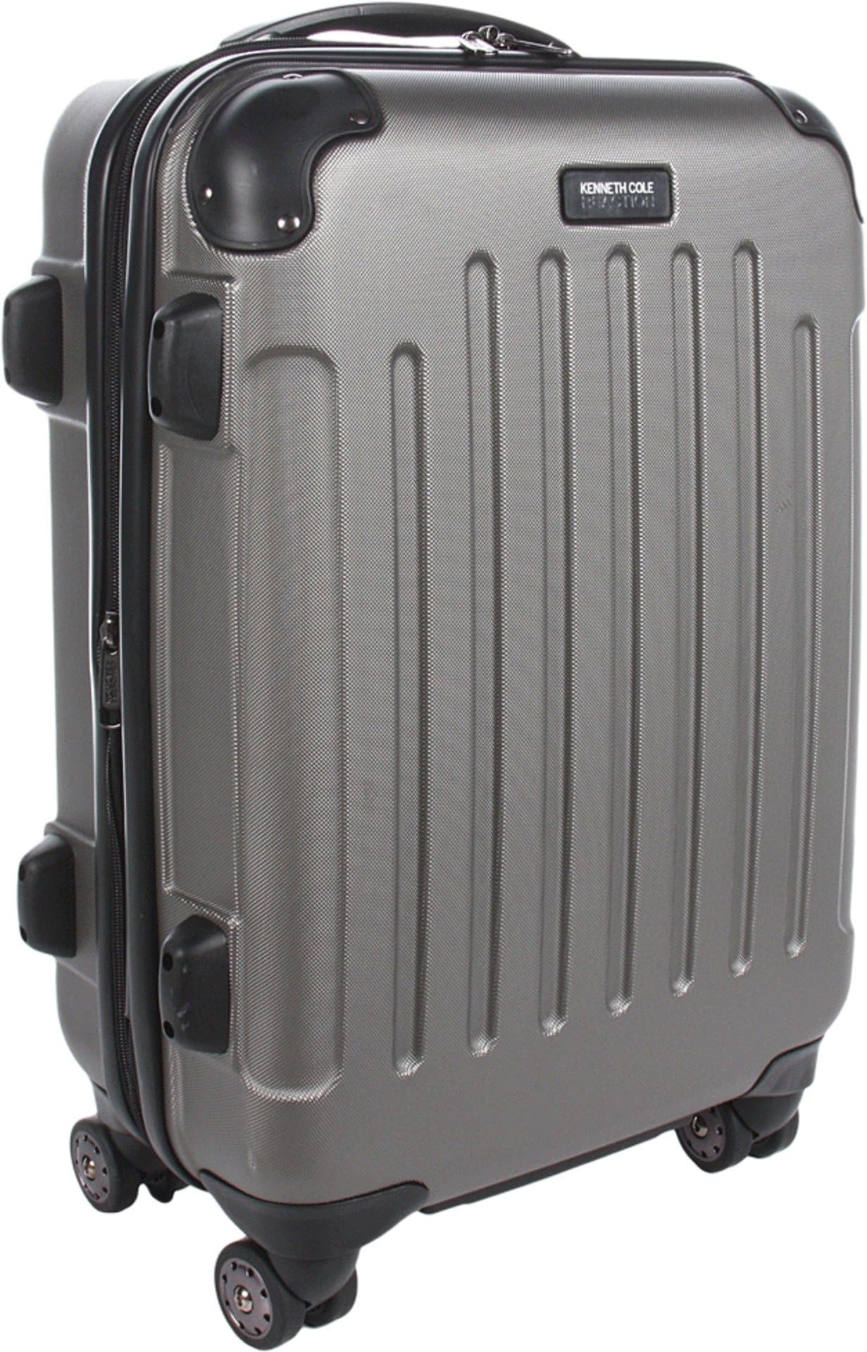 Renegade Luggage Expandable 8-Wheel Spinner Lightweight Hardside Suitcase, Silver, 20-Inch Carry On