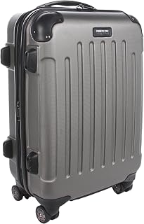Kenneth Cole REACTION Renegade Luggage Expandable 8-Wheel Spinner Lightweight Hardside Suitcase, Silver, 20-Inch Carry On