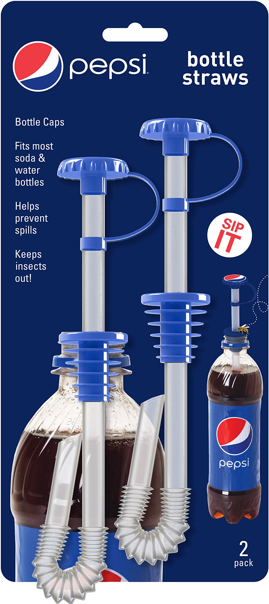 Amazon.com: Jokari 2 Count Pepsi Modern Logo Sip and Seal Soda