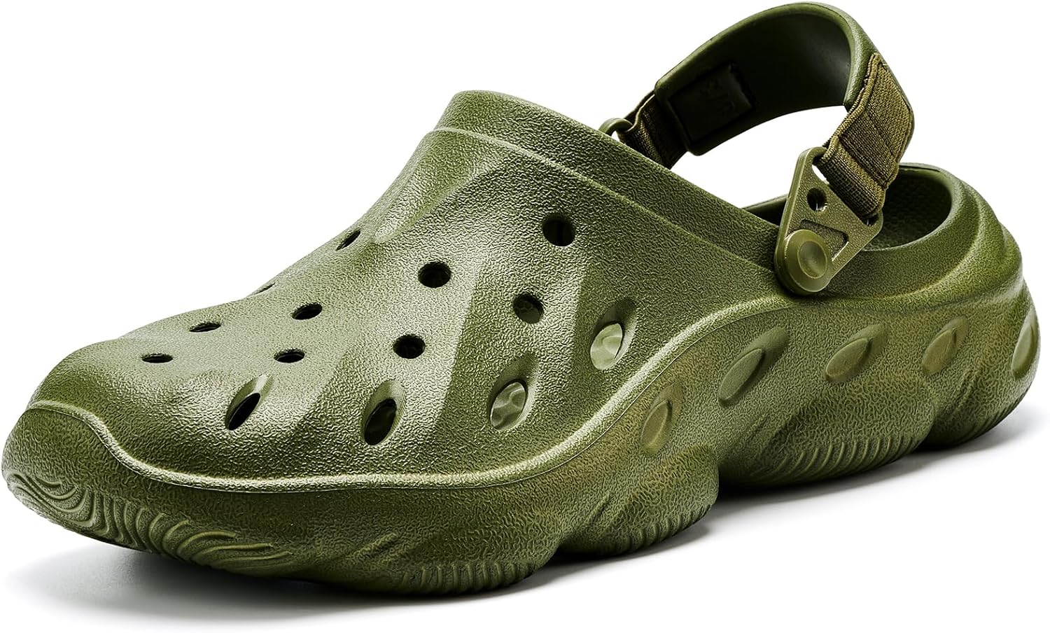 VIFUUR Unisex-Adult Clogs Comfortable Lightweight with Arch Support Slip On Garden Shoes for Women and Men,Army Green,11.5-12.5 Women/10-11 Men