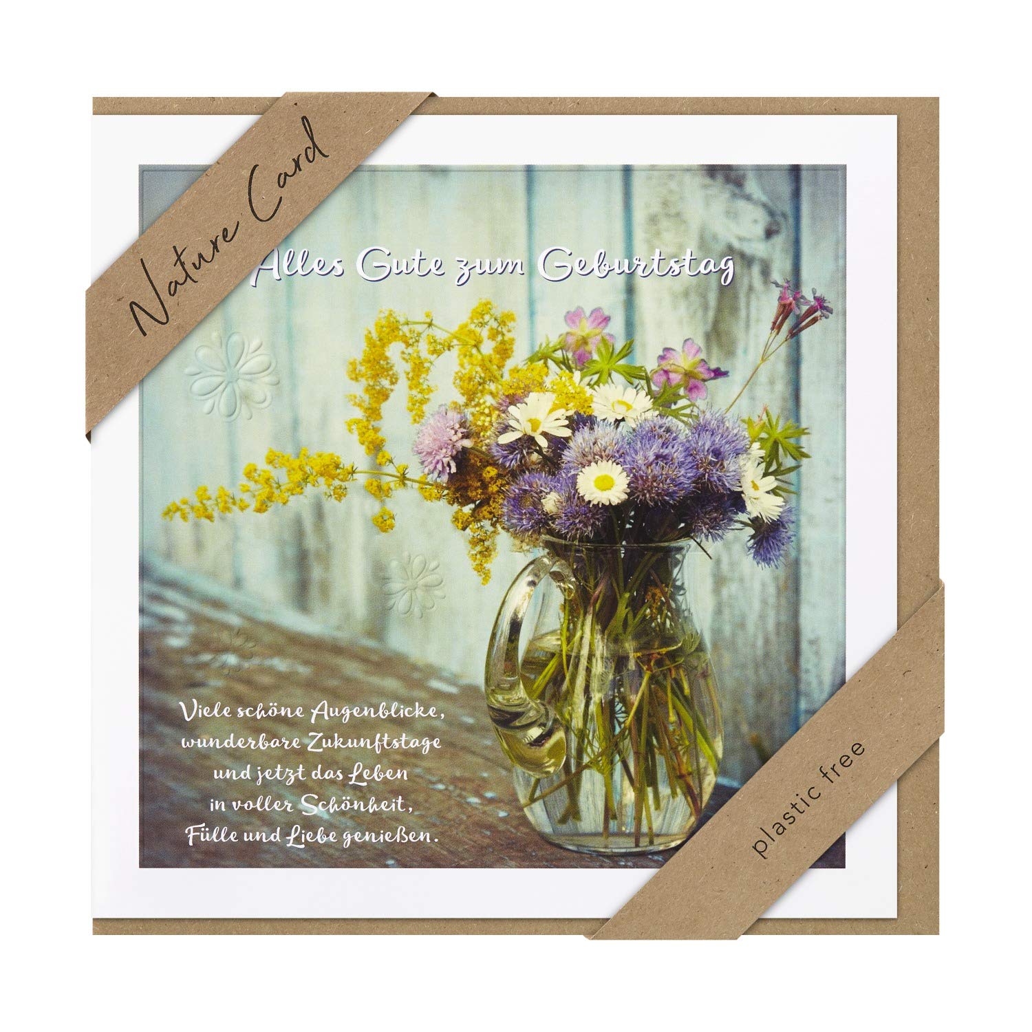 bsb - Birthday Card - Nature Card - Sustainable Birthday Cards - Birthday Cards with Envelope - Birthday Card Women & Men - Greeting Card 11.5 x 17 cm