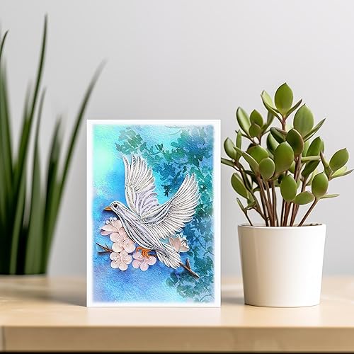 Miniatura 5 de Dove - Tarjeta de felicitación con diseño de animales, romántica tarjeta de felicitación para todas las ocasiones, pensando en ti, cumpleaños, día