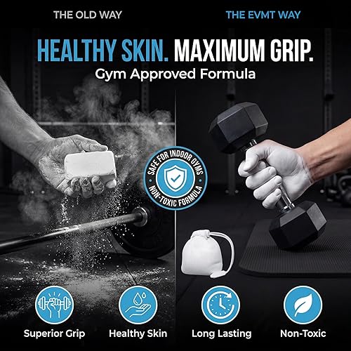 Miniatura 2 de Liquid Chalk, Mess Free Gym Chalk for Weightlifting, Gymnastics, Rock Climbing, Dancing, and Lifting. Sweat Resistant and Long Lasting for Stronger