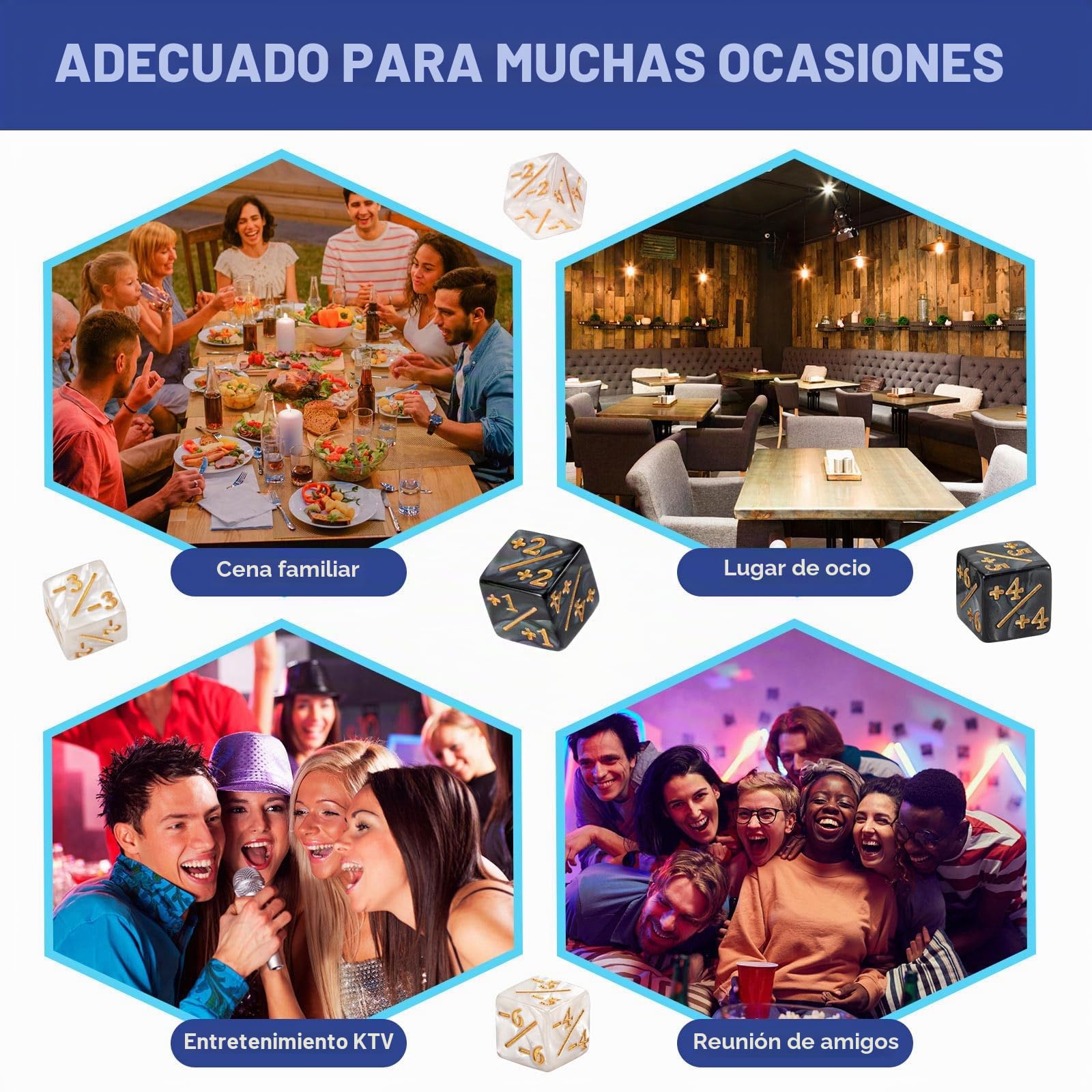 Set De 48 Dados Contadores Positivos Y Negativos – Fichas Acrílicas Para Juegos De Mesa, Matemáticas Y Cartas, Con Bolsa De Terciopelo