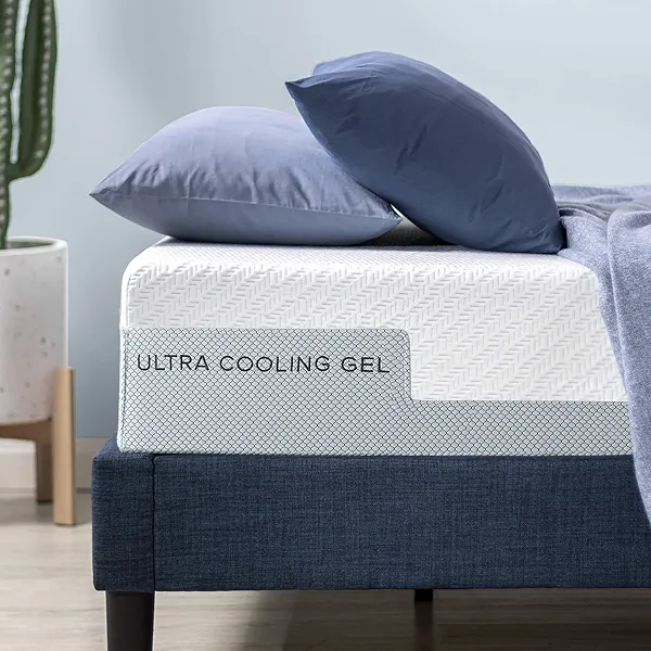 ZINUS 10 Inch Ultra Cooling Gel Memory Foam Mattress, Queen, Cool-to-Touch Soft Knit Cover, Pressure Relieving, CertiPUR-US Certified, Mattress in A Box, All-New, Made in USA