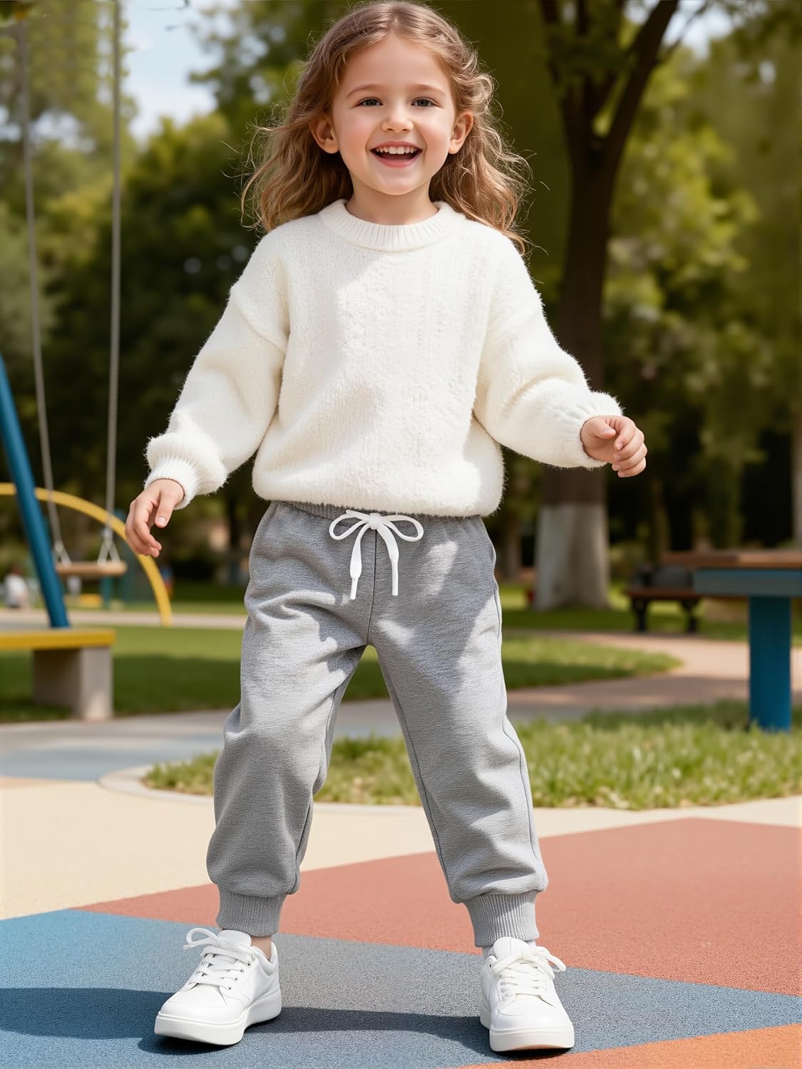 Resinta 3 Pack Toddler Girls Boys Sweatpants Kids Casual Athletic Pull-On Cotton Jogger Pants with Drawstring for Boys Girls - Image 3