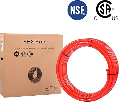 Miniatura 7 de EFIELD Pex-b - Kit de reparación de tubería de 12 pulgada x 100 pies, 10 accesorios de engarce de latón de 12 pulgada, 30 abrazaderas Pex de 12