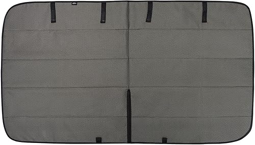 VANNCAMP Cubierta de ventana lateral de tripulación para Benz Sprinter Van 2007-2022 - Gris oliva con ventilación en T