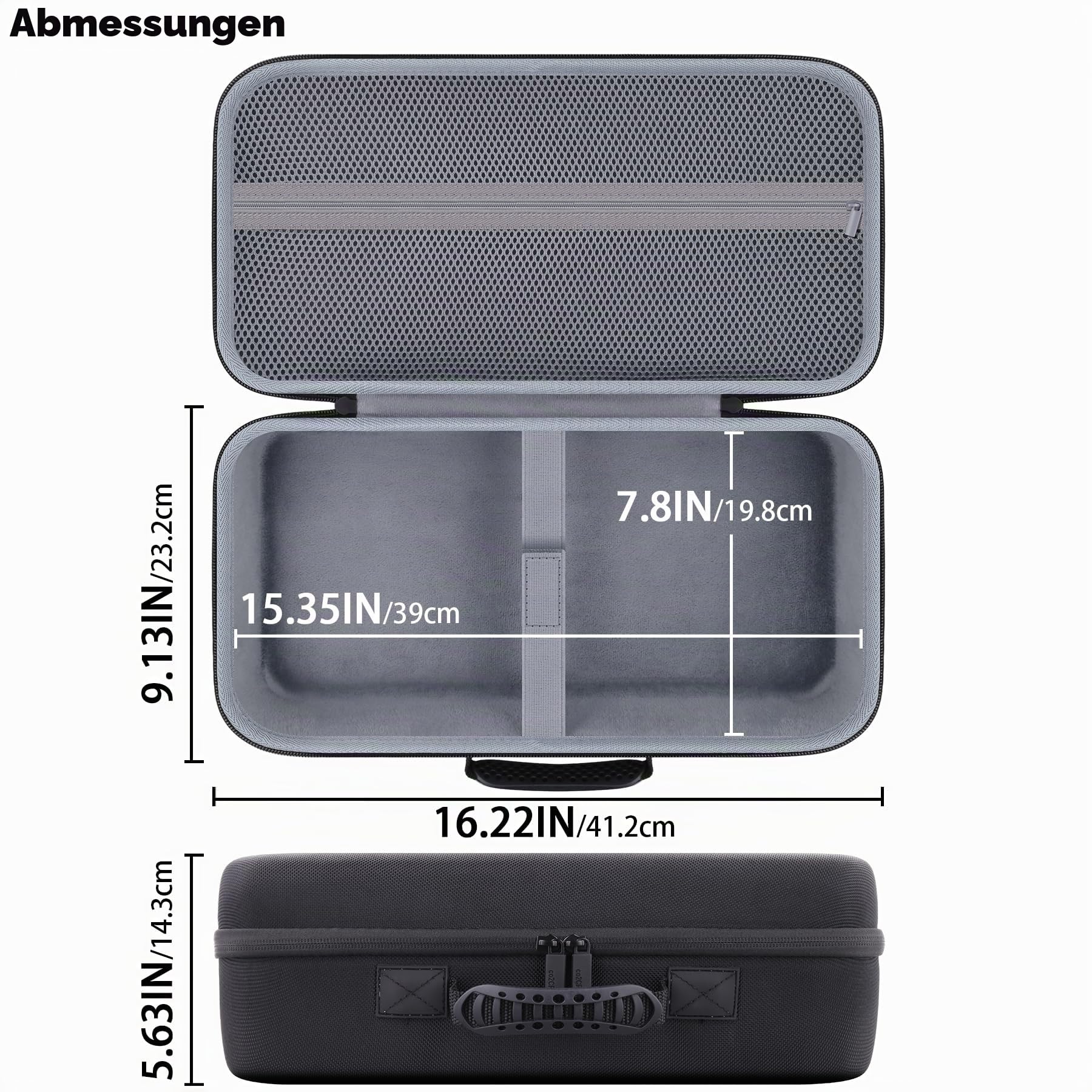 co2CREA Harte reiseschutzhülle Etui Tasche für HP Officejet 250 mobiler Multifunktionsdrucker (Nur Hülle)