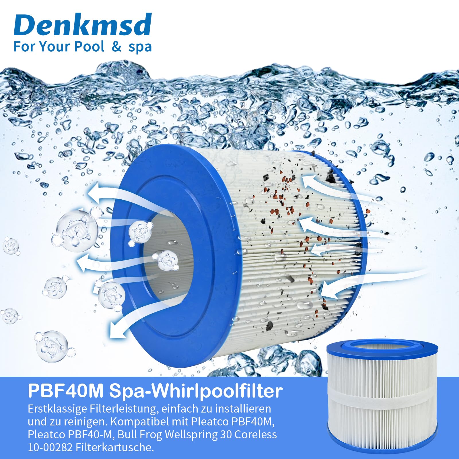 PBF40M - Filtro spa para Wellspring 30 para Pleatco PBF40 y PBF40-M (2 unidades)