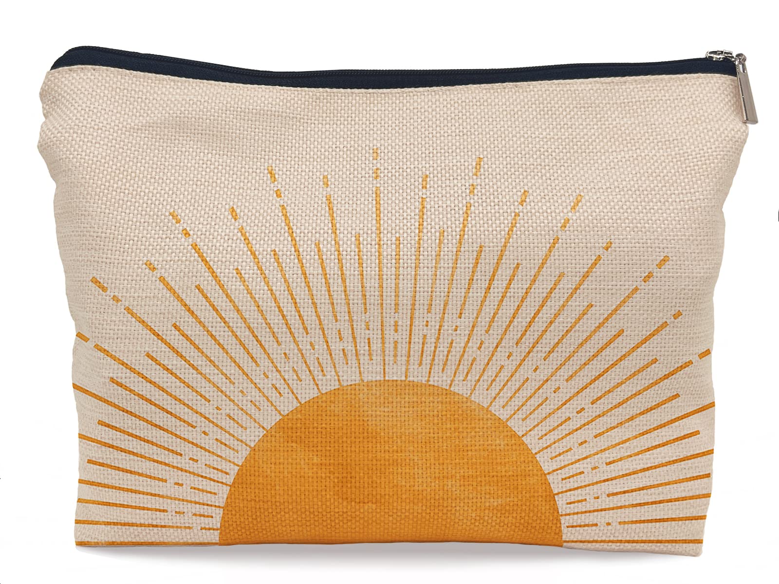 Abstract Boho Sun Sunrise Sunset Sunshine Ray Bohemia Makeup Bag Make up Cosmetic Bag Small Zipper Pouch,Gifts for Boho Lovers Women Mom Sister Daughter Wife