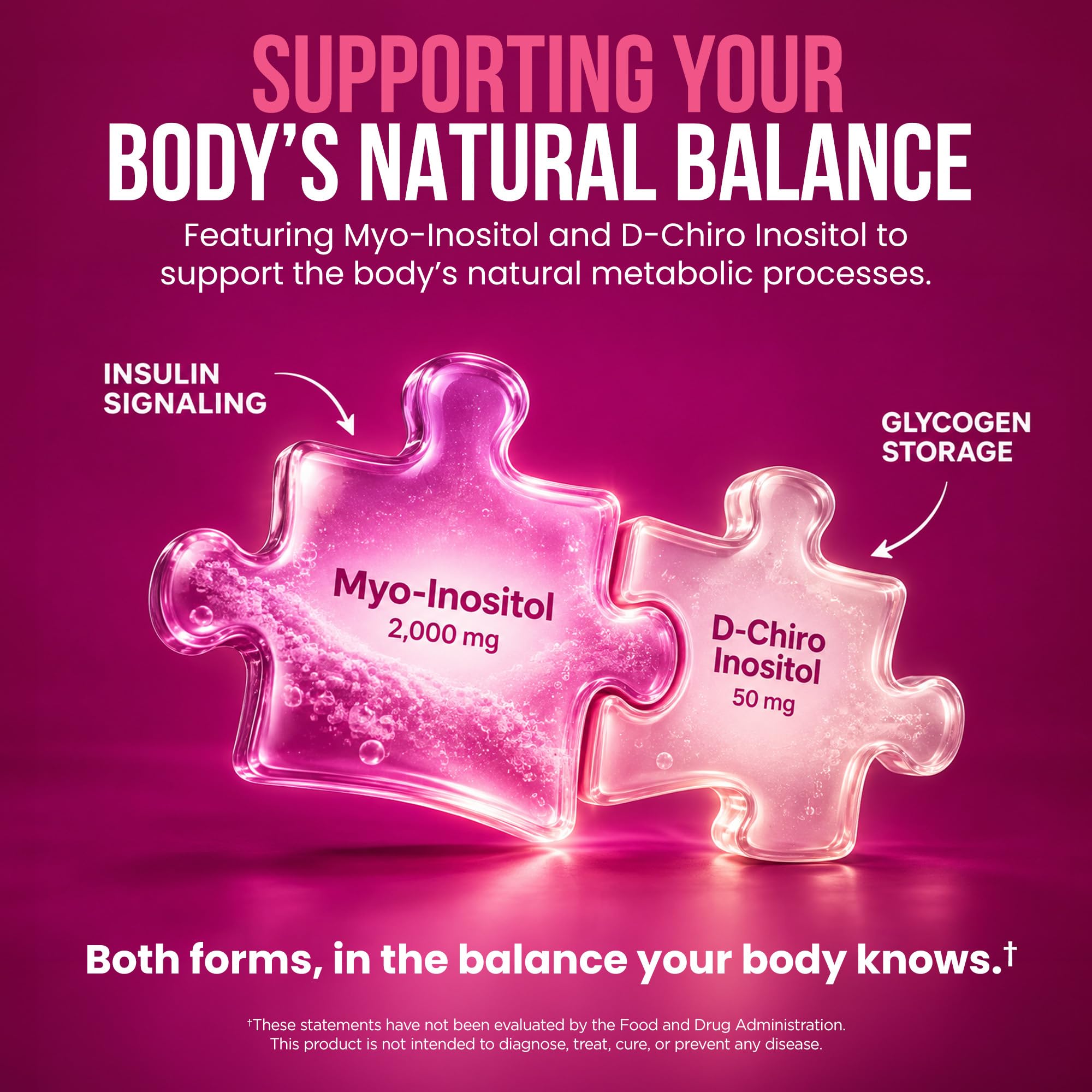 OmniBiotics Myo-Inositol & D-Chiro Inositol Supplement with 40:1 Ratio for Hormone Balance for Women - Women Supplement to Support Reproductive Health & Ovarian Function. Non-GMO - 120 Vegan Capsules — Amazon image 8