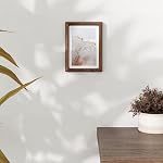 Dreamland 5x7 Picture Frame, USA-Sourced Walnut Wood Photo Frame with HD Tempered Glass, Wooden 5x7 Frame Matted to 4x6, Handcrafted Rounded Corner Frames for Tabletop or Wall Display