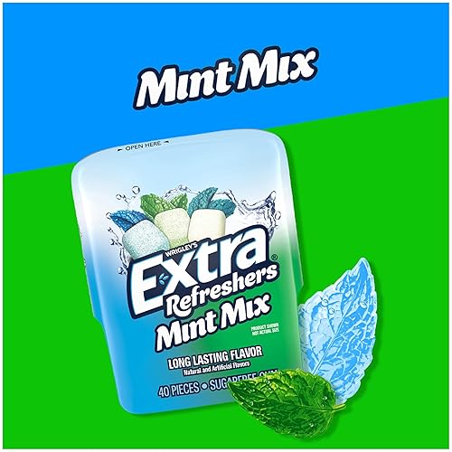 Miniatura 3 de EXTRA Refreshers Mint Mix Gum botella de 40 piezas de 321 onzas paquete de 6