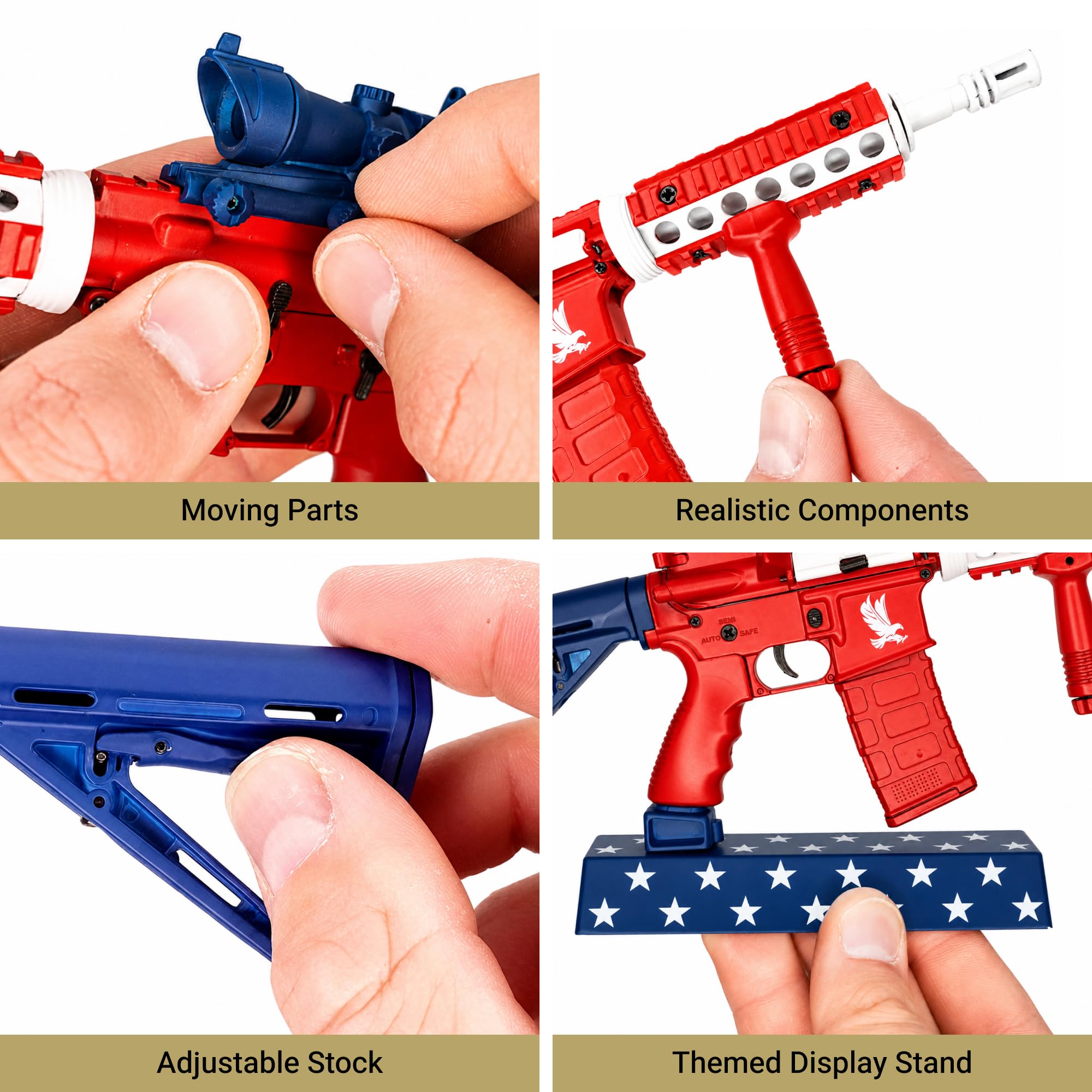 Amazon.co.jp: GOAT GUNS ミニチュア USA AR-15 | 1:3スケール ダイ