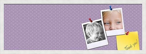 Miniatura 8 de PinPix Tablero de anuncios de corcho de 12 x 12 pulgadas. Este tablero decorativo enmarcado viene con diseño de círculos B W y un marco blanco