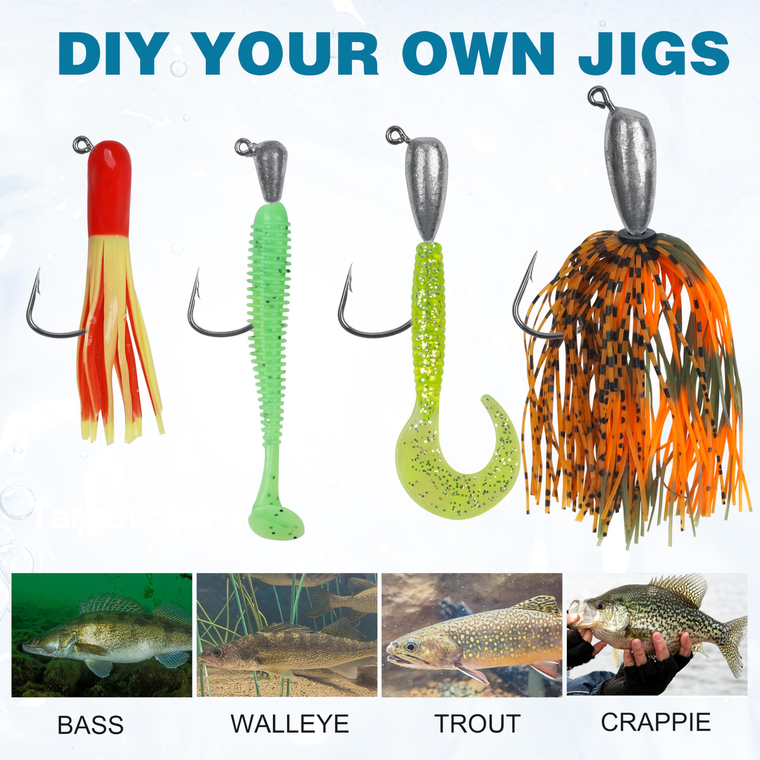 best hooks to fish tubes Fishing Tube Jig Head Hooks,15pcs Saltwater Weighted Swimbait Jig Water Drop Unpainted Tube Baits Jig for Bass 1/8 oz,1/4 oz,3/8 oz : Sports & Outdoors knife edge cut vinyl tubing is LB Test:35 lb Daiwa GL76TMF Great Lake