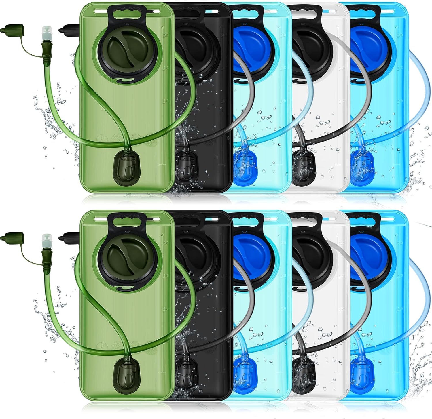 10 Pcs Hydration Bladder 2 Liter Leak Proof Water Bladder